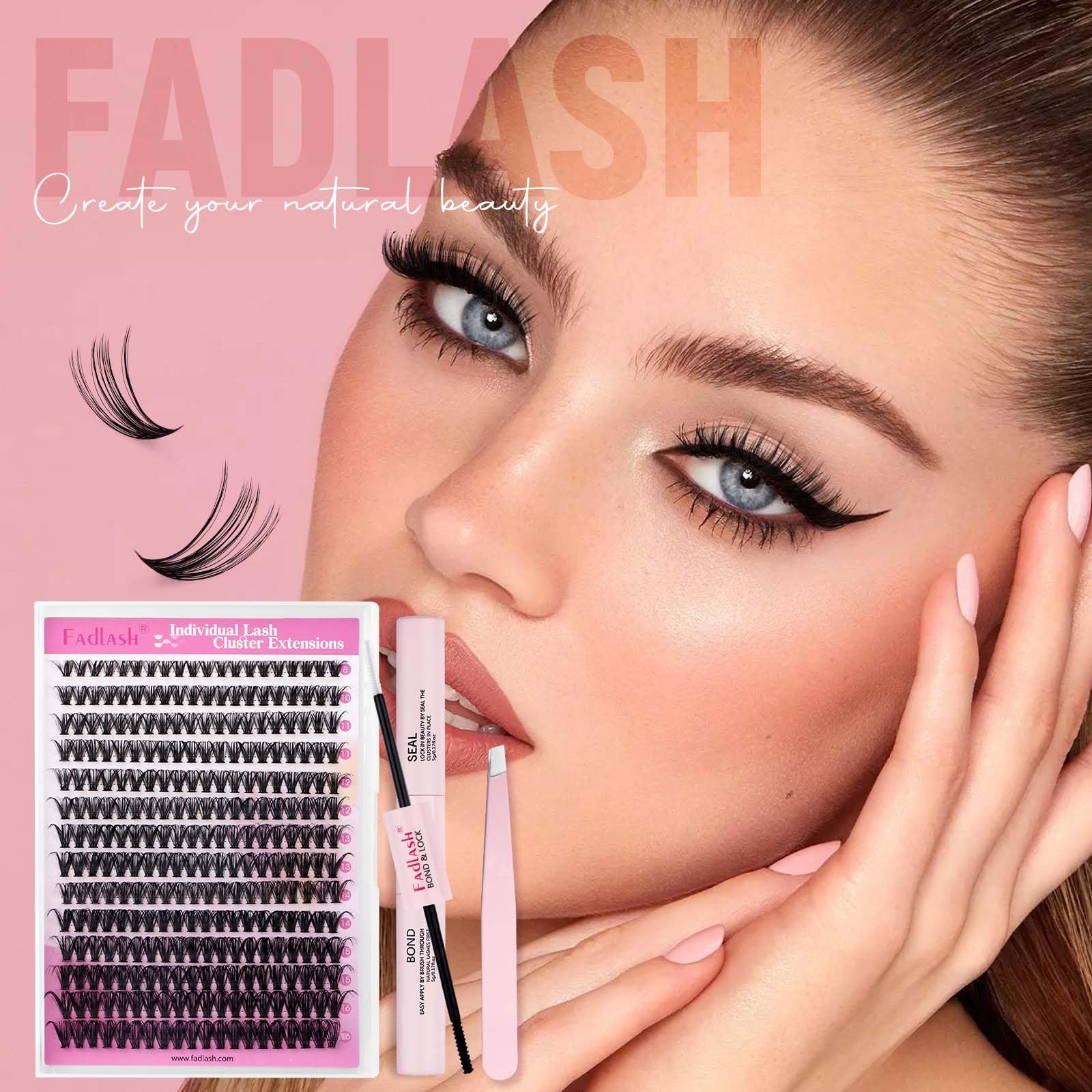Cepillo-modelador FADLASH para pestañas y cejas con acabado pulido.