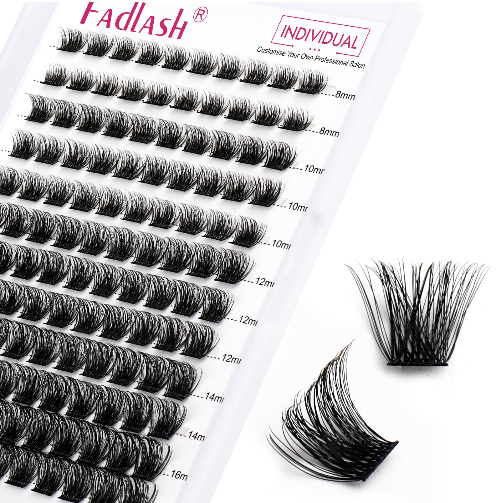 Pestañas FADLASH: conjunto de pestanas primer plano para aplicacion en casa