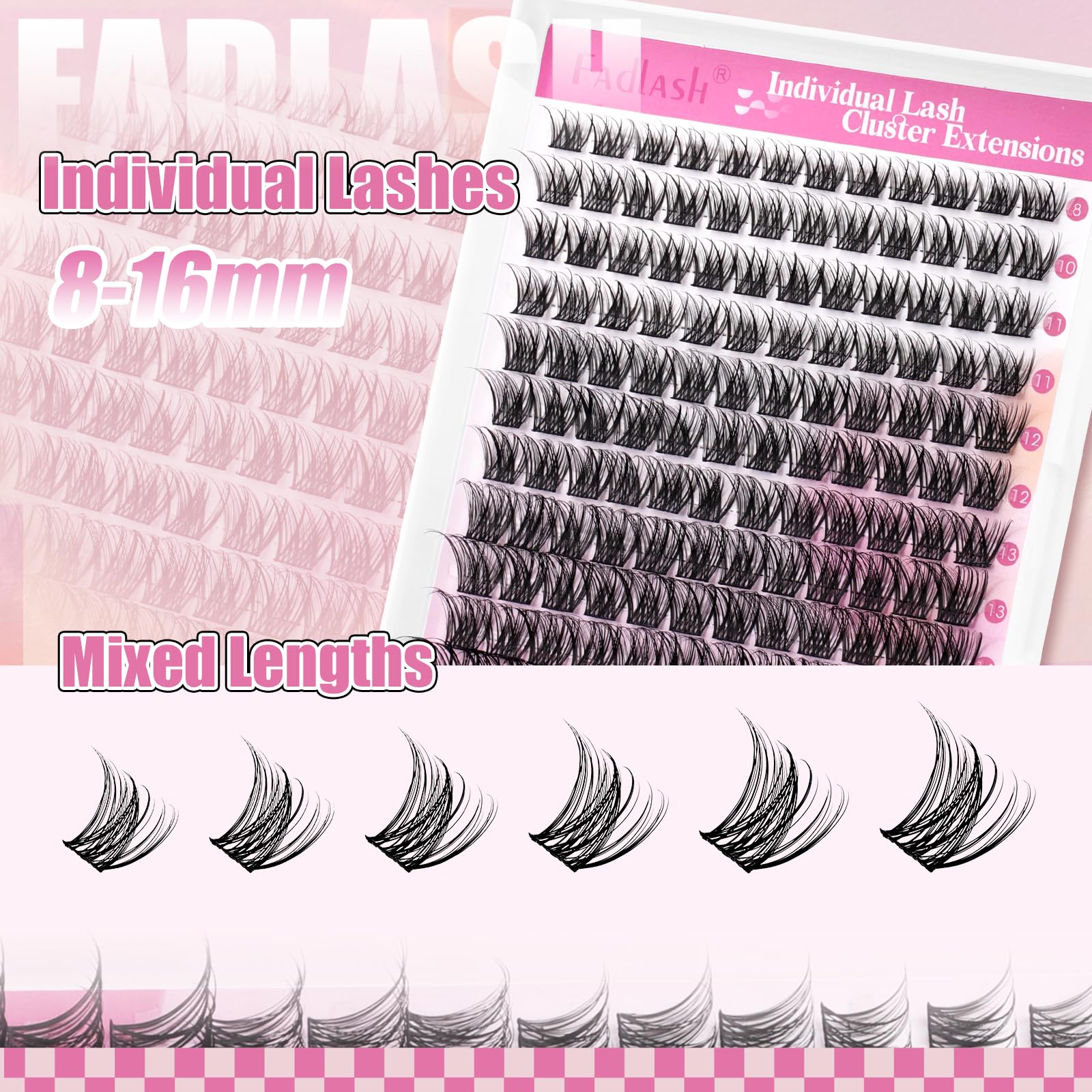 Conjuntos variados FADLASH 8-16 mm para looks naturales o elegantes