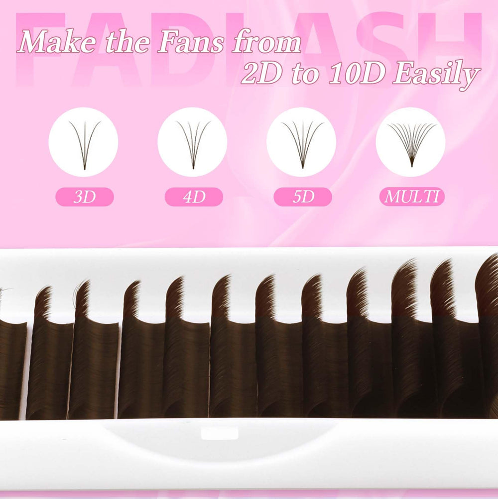 Pestañas FADLASH marrón oscuro, perfectas para fiestas y eventos.
