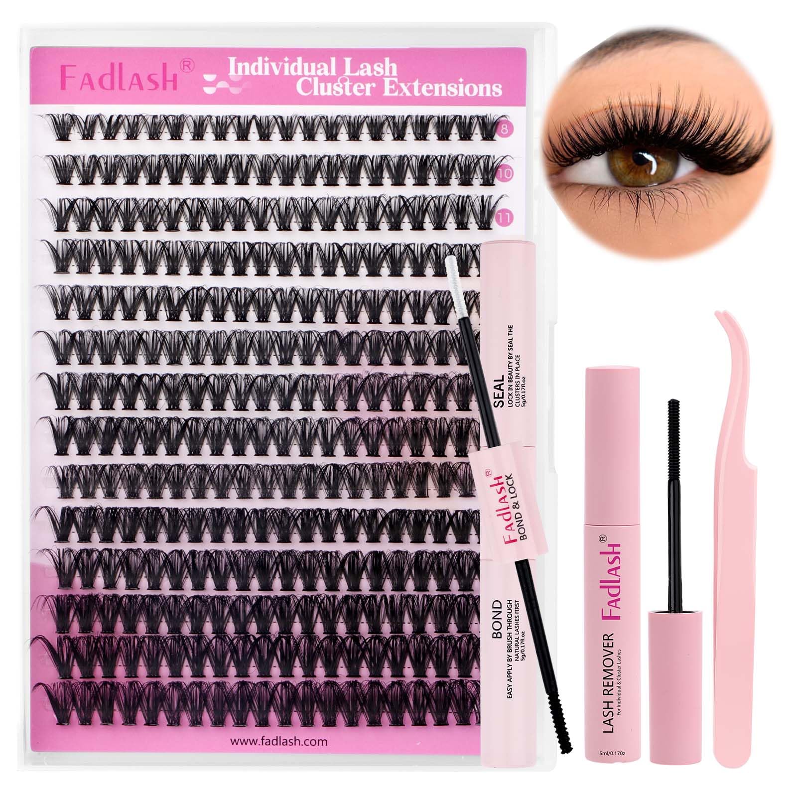 Kit FADLASH de pestañas individuales para un look natural y rápido