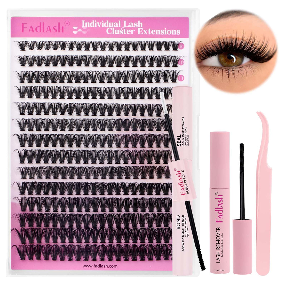 Kit FADLASH de pestañas individuales para un look natural y rápido