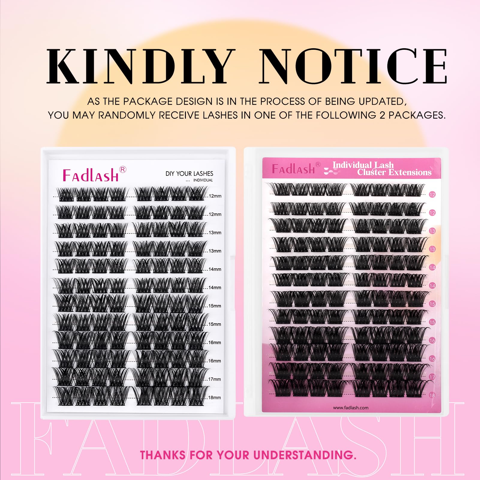 FADLASH clusters offer varied lengths for customizable daily or event wear.