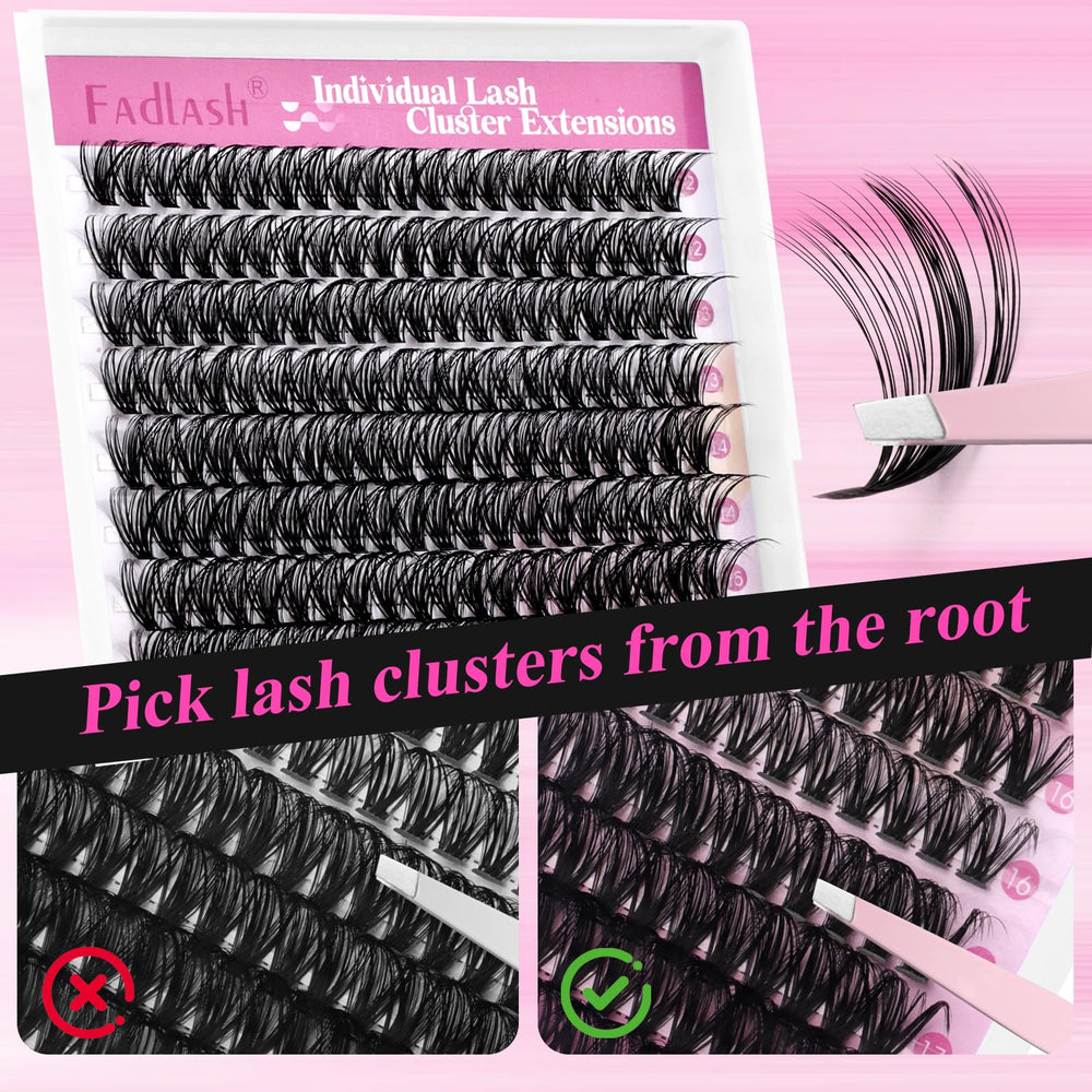 Pestañas naturales FADLASH para un look suave.