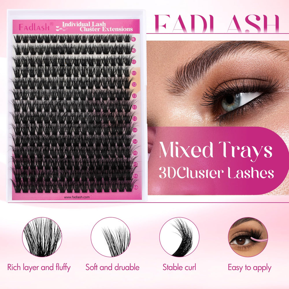FADLASH: pestanas racimos efecto 3D para volumen notable