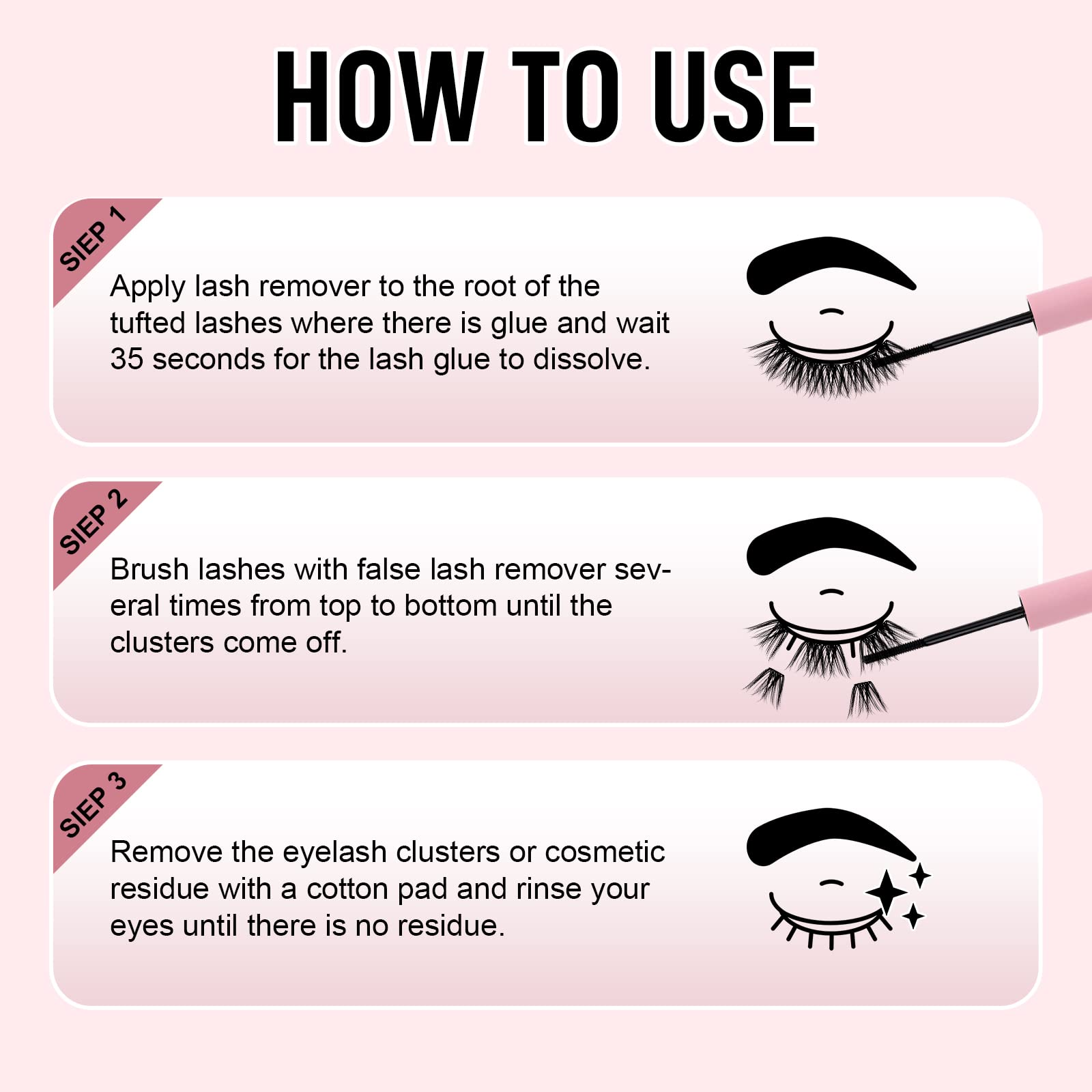 FADLASH remover para grupos facilita retirada segura y suave.