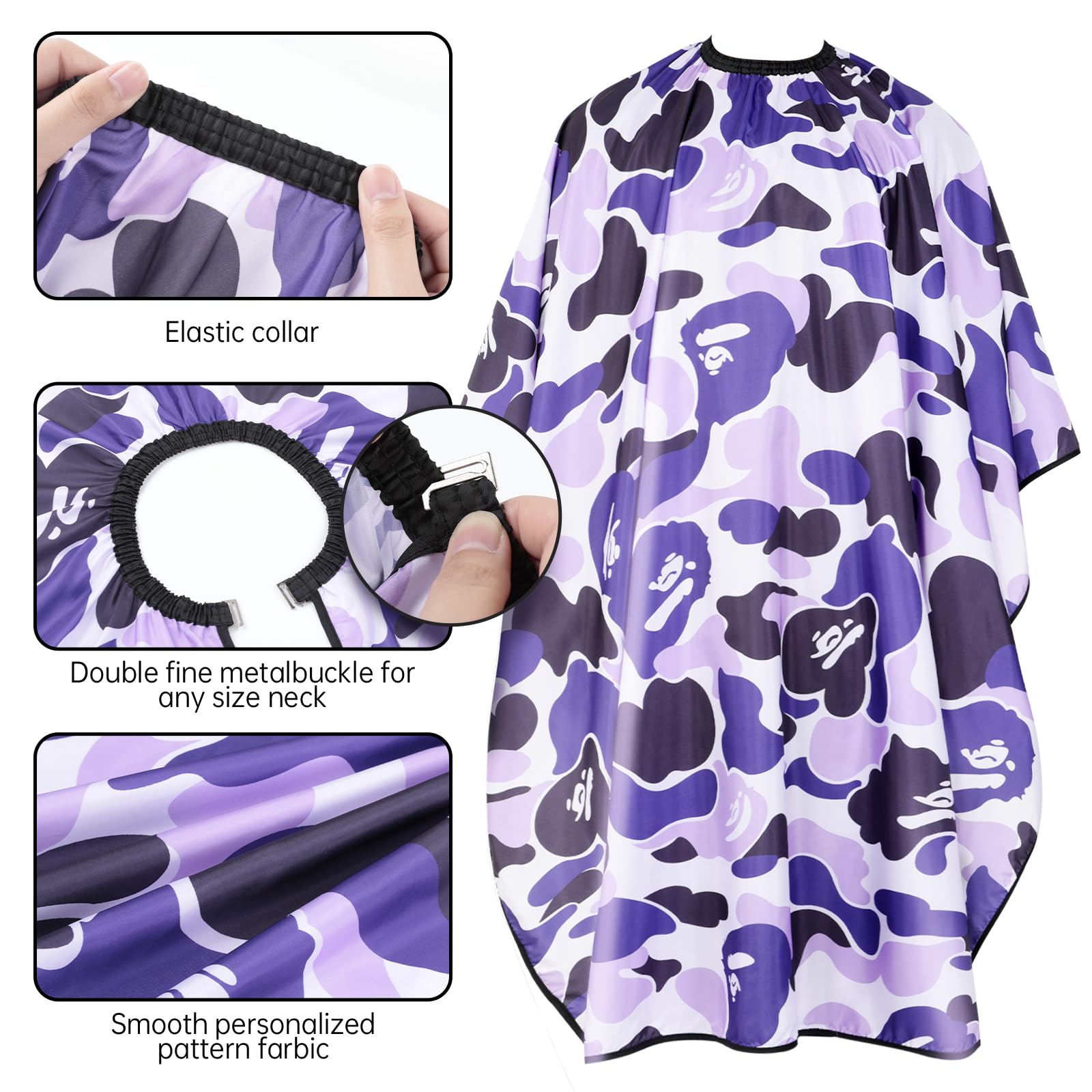 FaHaner capa impermeable, protege la ropa durante teñido y peinado.