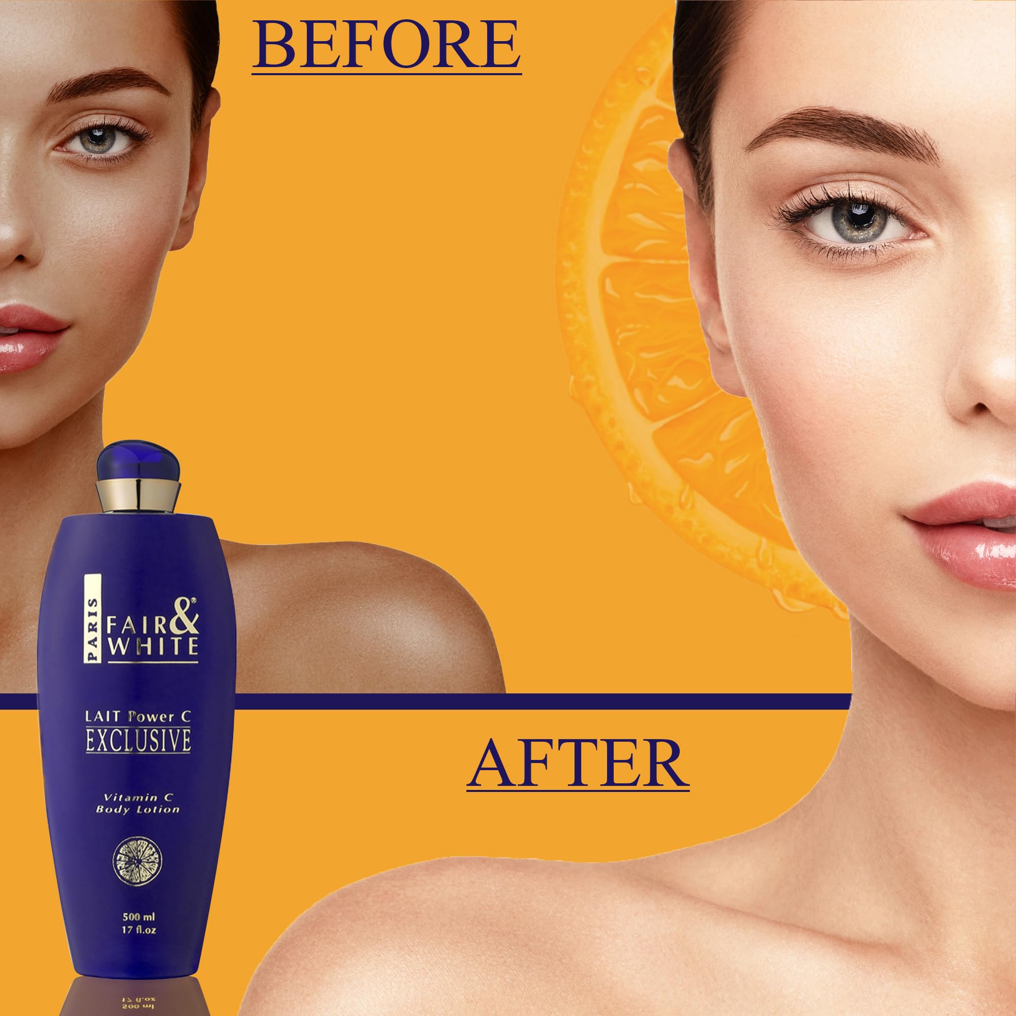 Piel radiante e hidratada con FAIR & WHITE Vitamina C tras uso diario.