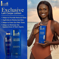 Application mains avec Fair & White Lait Corps Exclusive, douceur et soin quotidien.