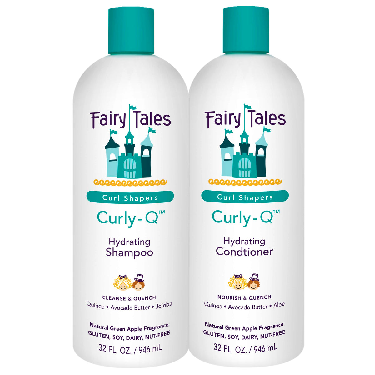 Champú Fairy Tales Curly-Q en botella cuida rizos infantiles y aporta hidratación