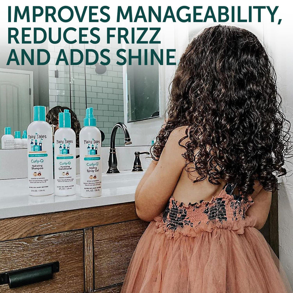 Ingredientes naturales de Fairy Tales Curly Q, hidratación suave para rizos.