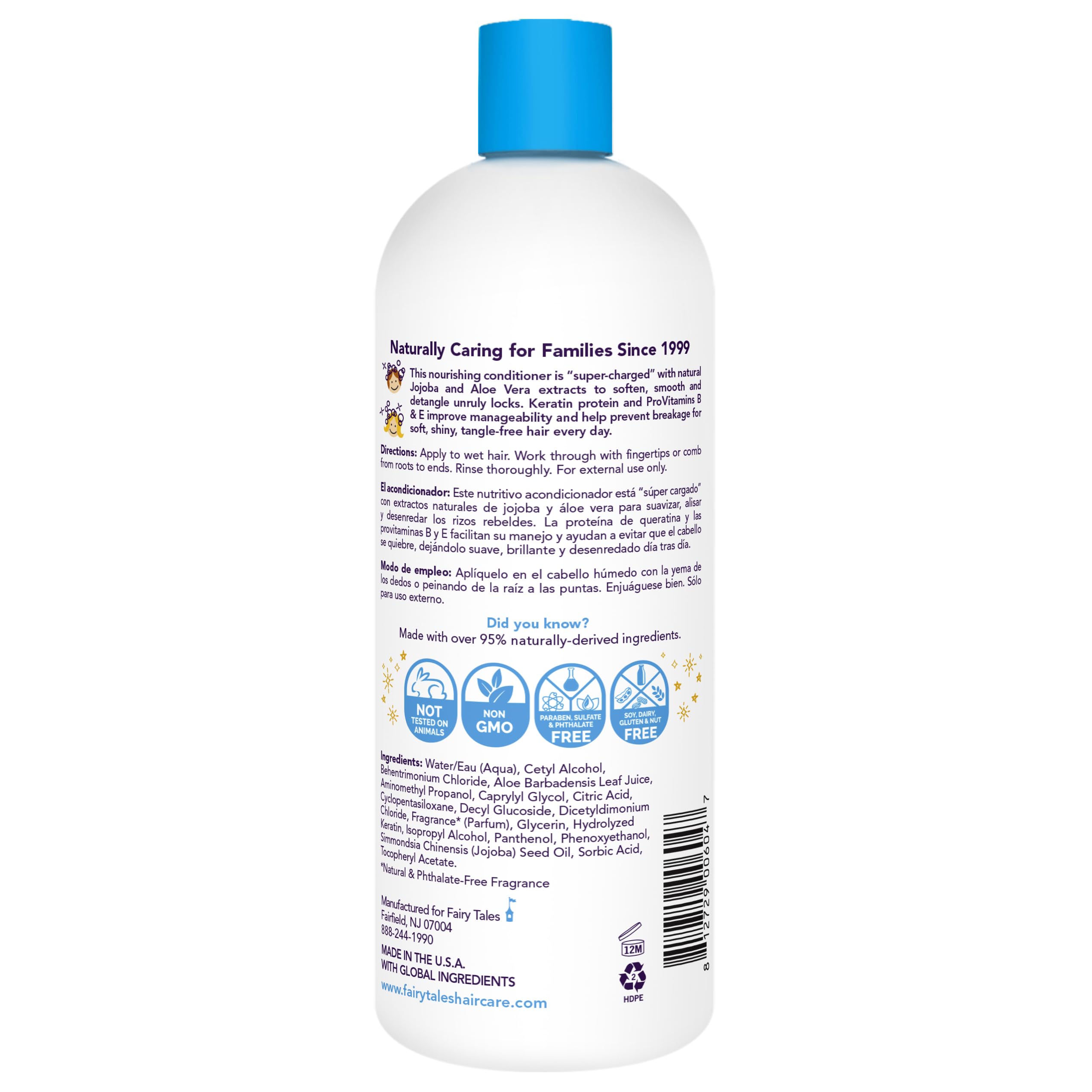 Acondicionador Fairy Tales Tangle Tamer aplicado en cabello de niños