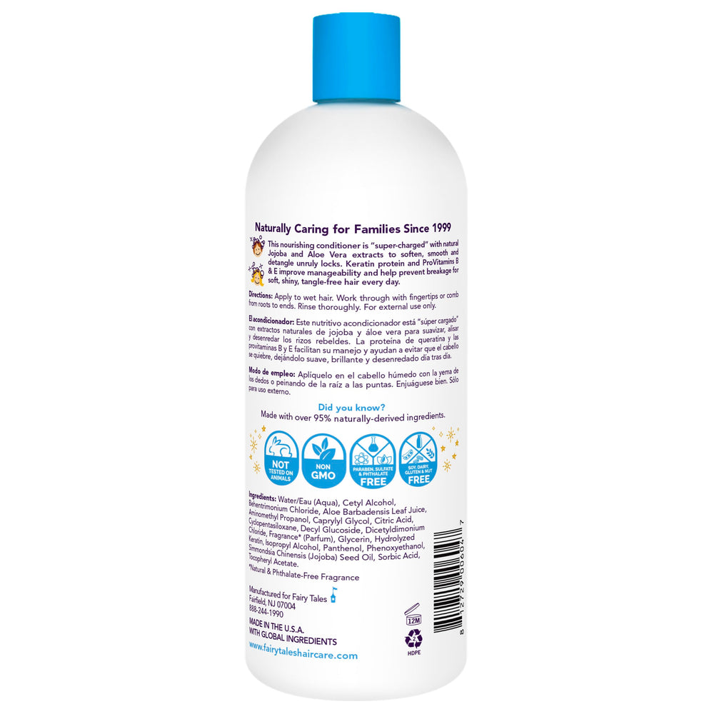 Acondicionador Fairy Tales Tangle Tamer aplicado en cabello de niños