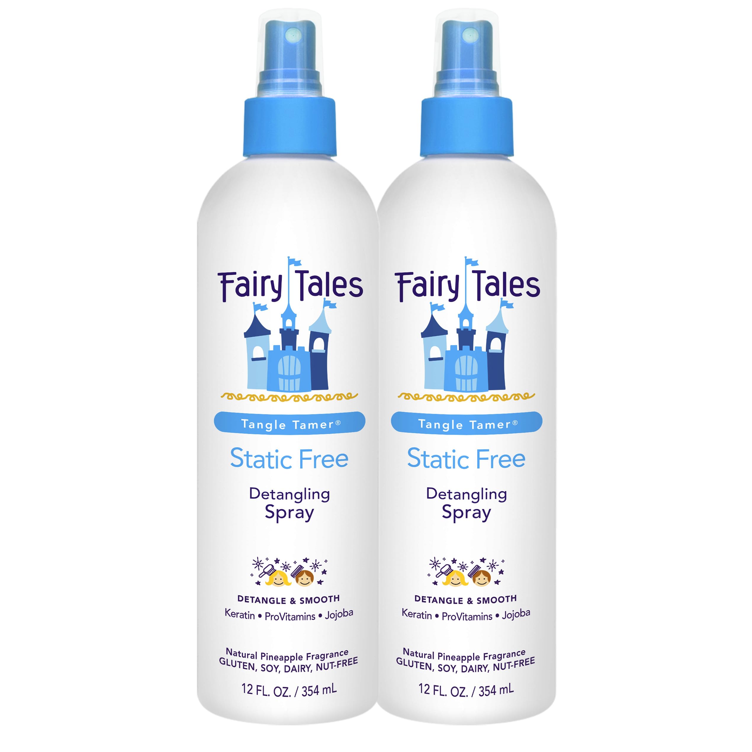 Fairy Tales Tangle Tamer: botella en uso para cabello de niños, desenreda con suavidad