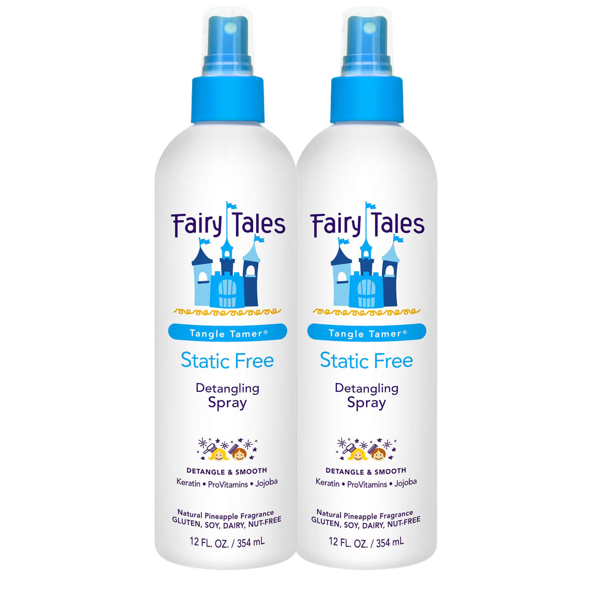 Fairy Tales Tangle Tamer: botella en uso para cabello de niños, desenreda con suavidad