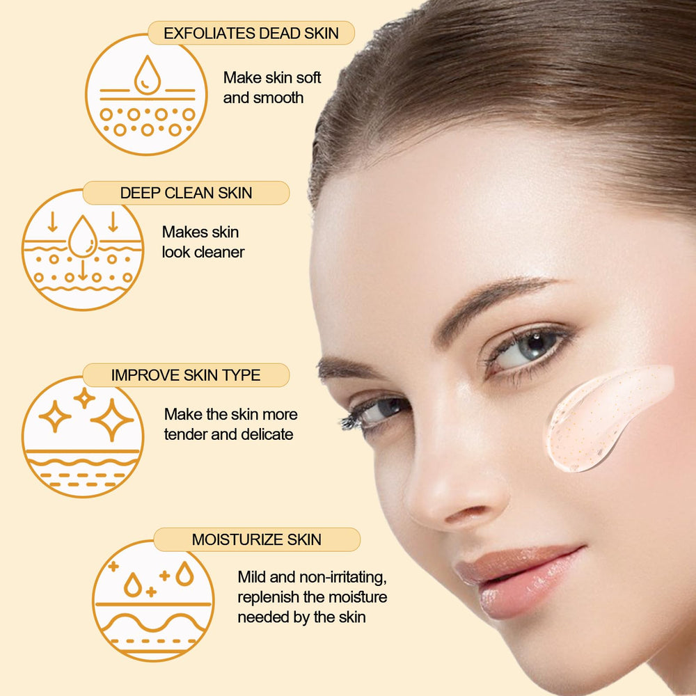 FAIRYTALESPACE gel exfoliante naranja con hidratacion duradera para la piel.