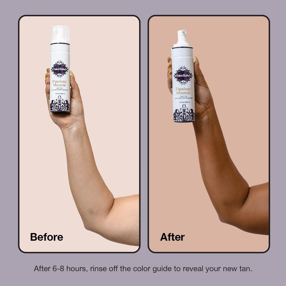 Textura cremosa de Fake Bake Flawless Mousse brinda bronceado natural
