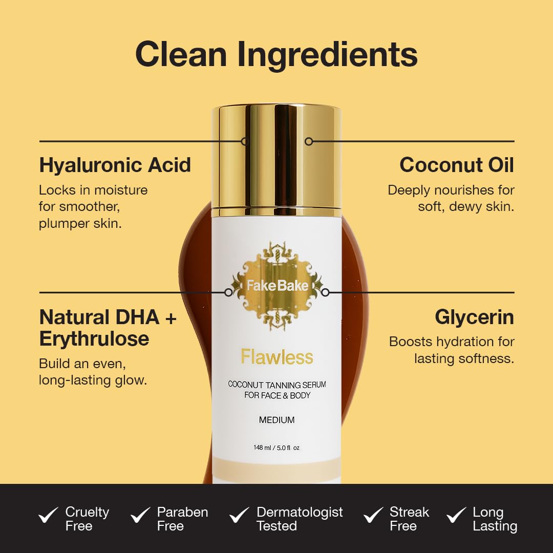 Sérum Fake Bake Flawless adapté à tous les tons pour un éclat naturel.