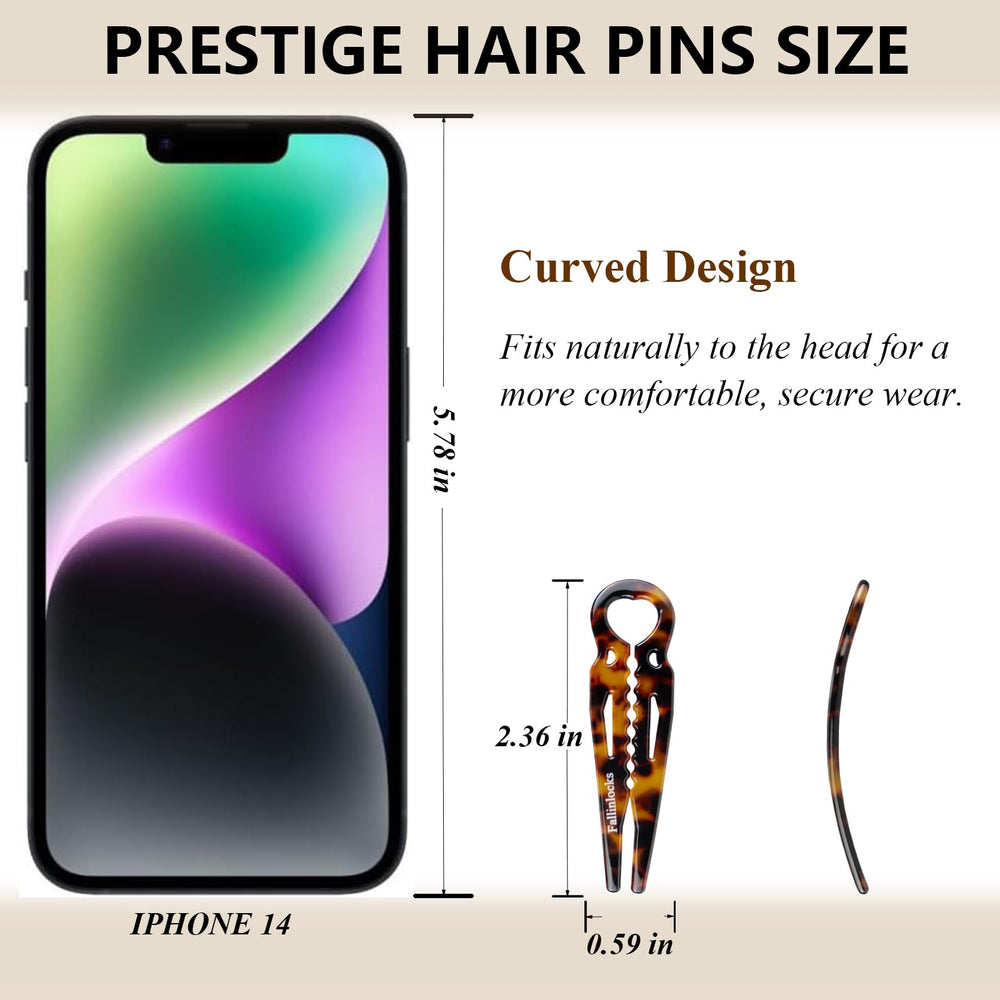 Fallinlocks pin de pelo antideslizante, mantiene el peinado sin resbalones durante todo el día.