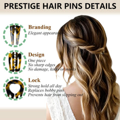 Fallinlocks pin de pelo de doble enganche, diseño seguro para estilos duraderos.