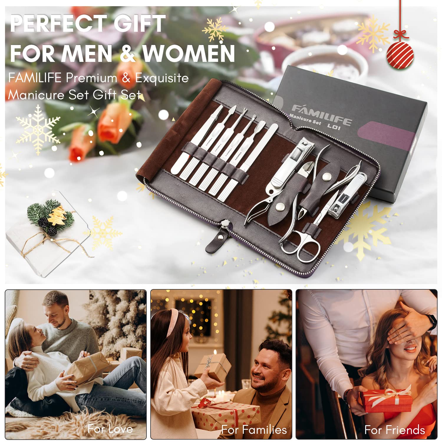 Caja regalo de lujo FAMILIFE para sorprender en ocasiones especiales.