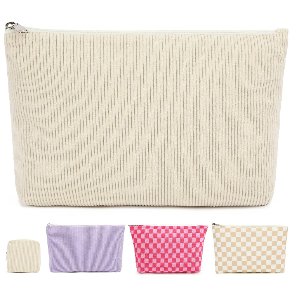 Bolsa Fammart de pana con textura suave para maquillaje y viaje