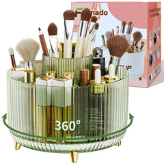 Fanado organizador 360° giro para maquillaje, acceso rápido.