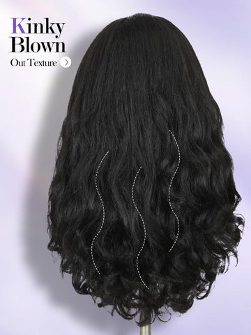 FANCEE Yaki Wavy Headband Wig, banda y correa con ajuste