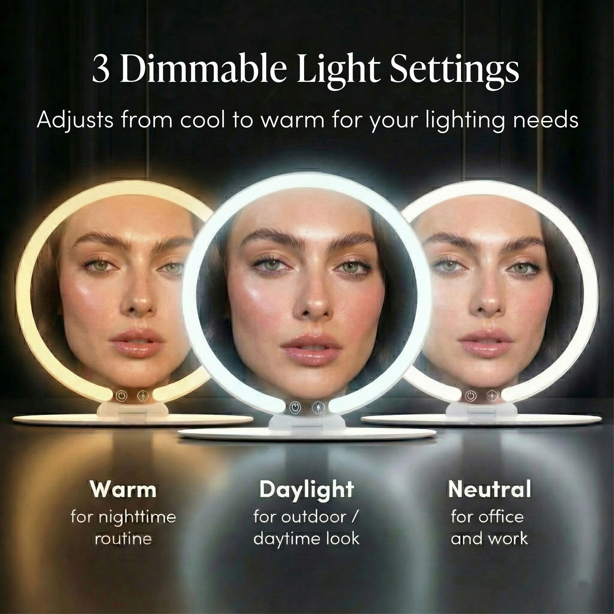 Fancii Abigail: iluminación en tres tonos para adaptar el maquillaje a la ambientación.