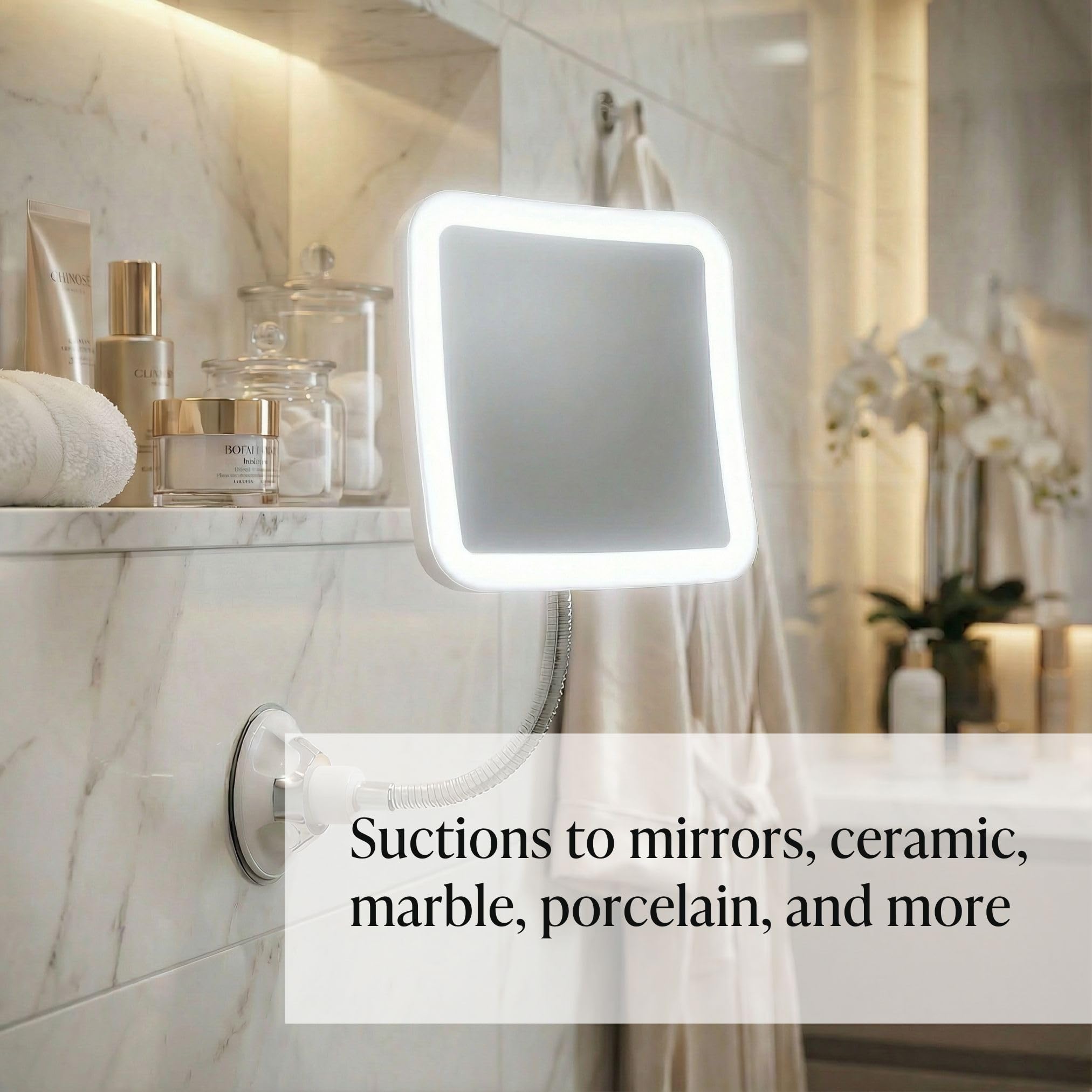 Miroir Fancii aide le maquillage précis grâce à l’agrandissement.