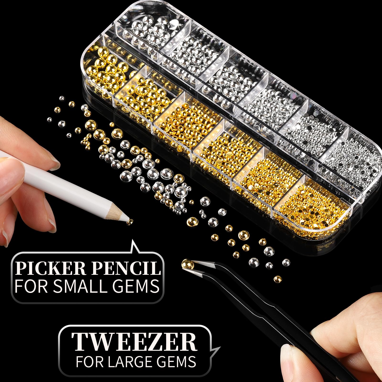 Lápiz de cera FANDAMEI para recoger gemas con precisión.