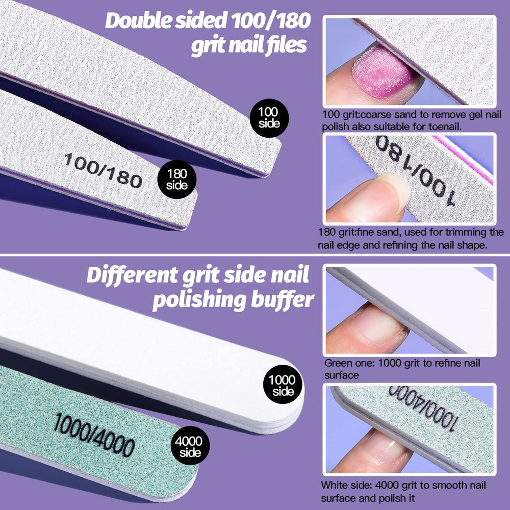 Bloque buffer esponja rectangular Fandamei para pulir uñas acrílicas o naturales