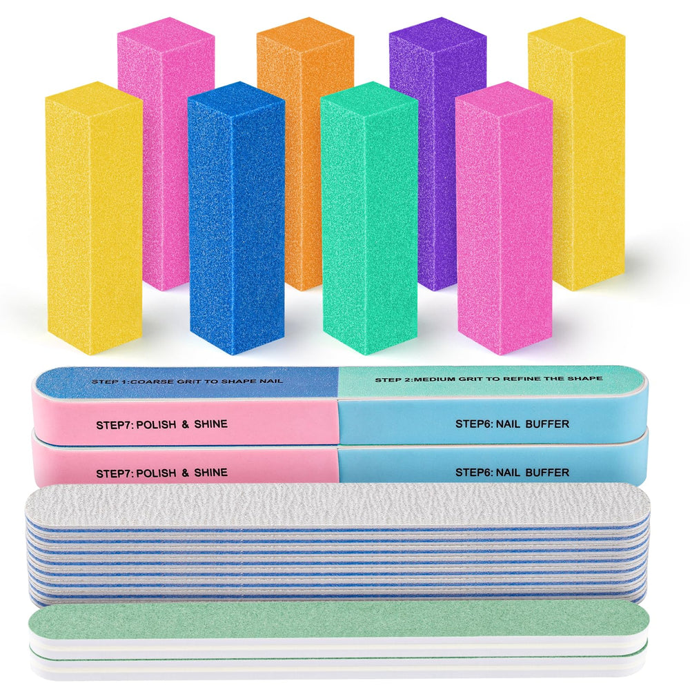 Fandamei bloque buffer uñas colores para pulir y brillo suave