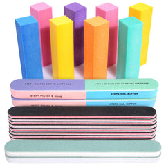 Lote de bloque lijado rectangular FANDAMEI, suave y eficaz para uñas.