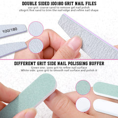Bloque pulidor esponja rectangular FANDAMEI para suavizar uñas acrílicas y naturales