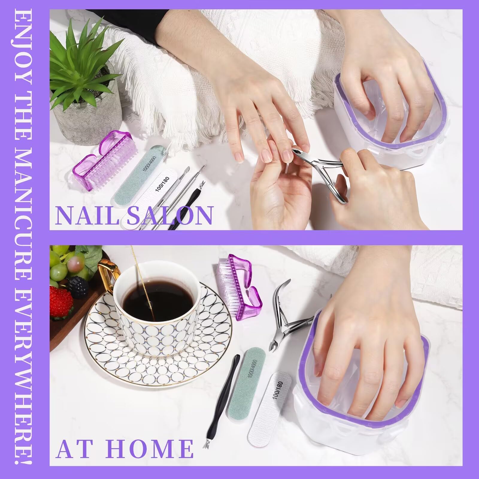 Cepillo para uñas Fandamei para limpiar residuos y completar la manicura