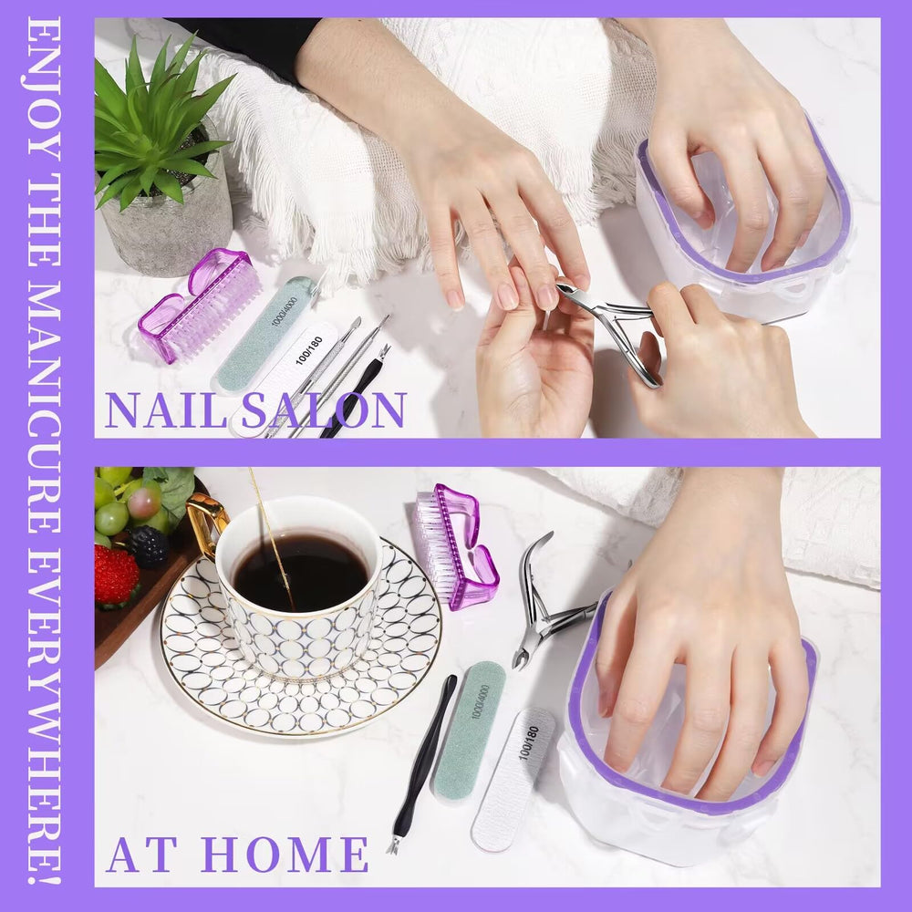 Cepillo para uñas Fandamei para limpiar residuos y completar la manicura