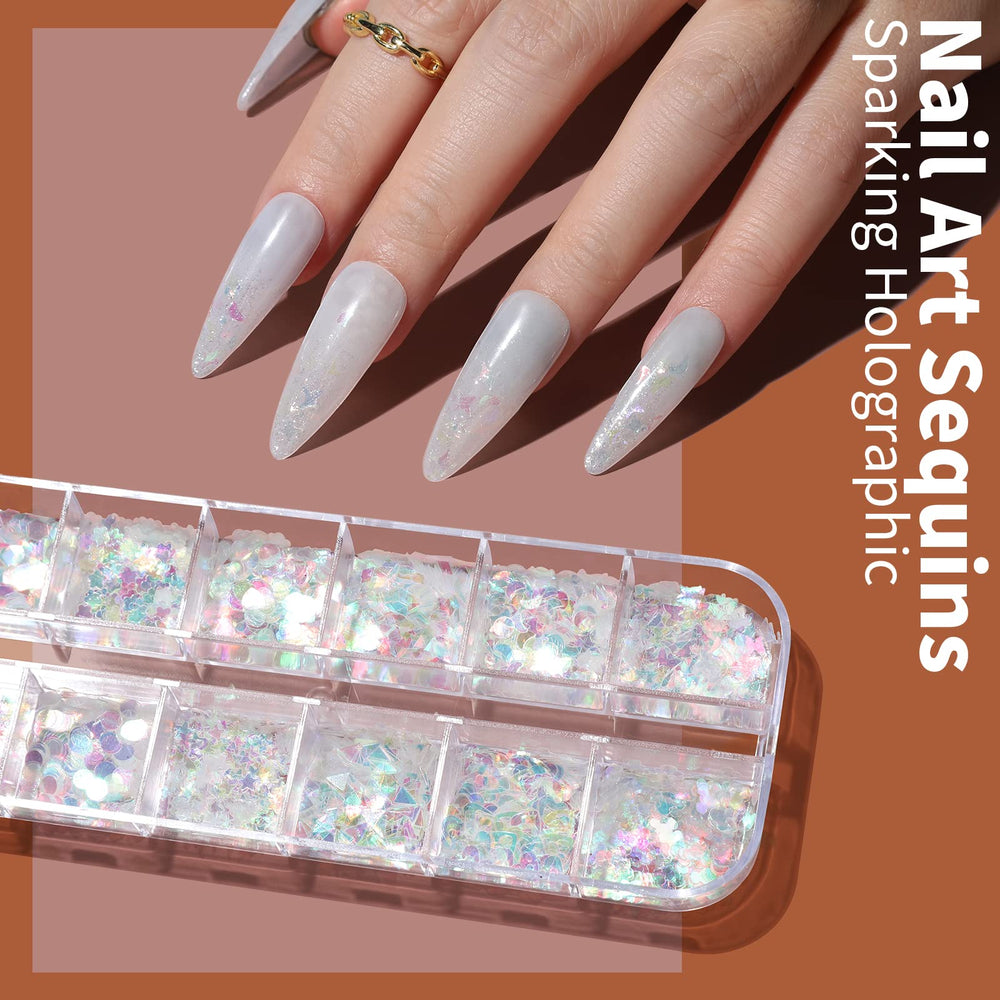 FANDAMEI cristales para arte de uñas, colores variados para acentos.