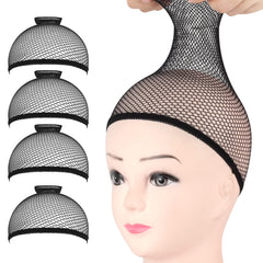 Gorra Fandamei para peluca de malla nylon, apertura cómoda para cabello largo.