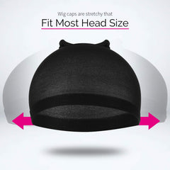 Gorra de peluca Fandamei, banda elástica amplia para mayor seguridad.
