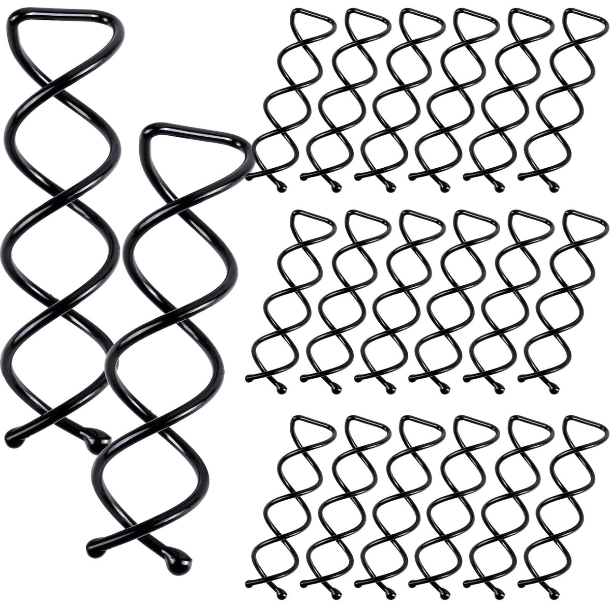 Fandamei horquillas espirales 20 piezas, conjunto seguro para peinados