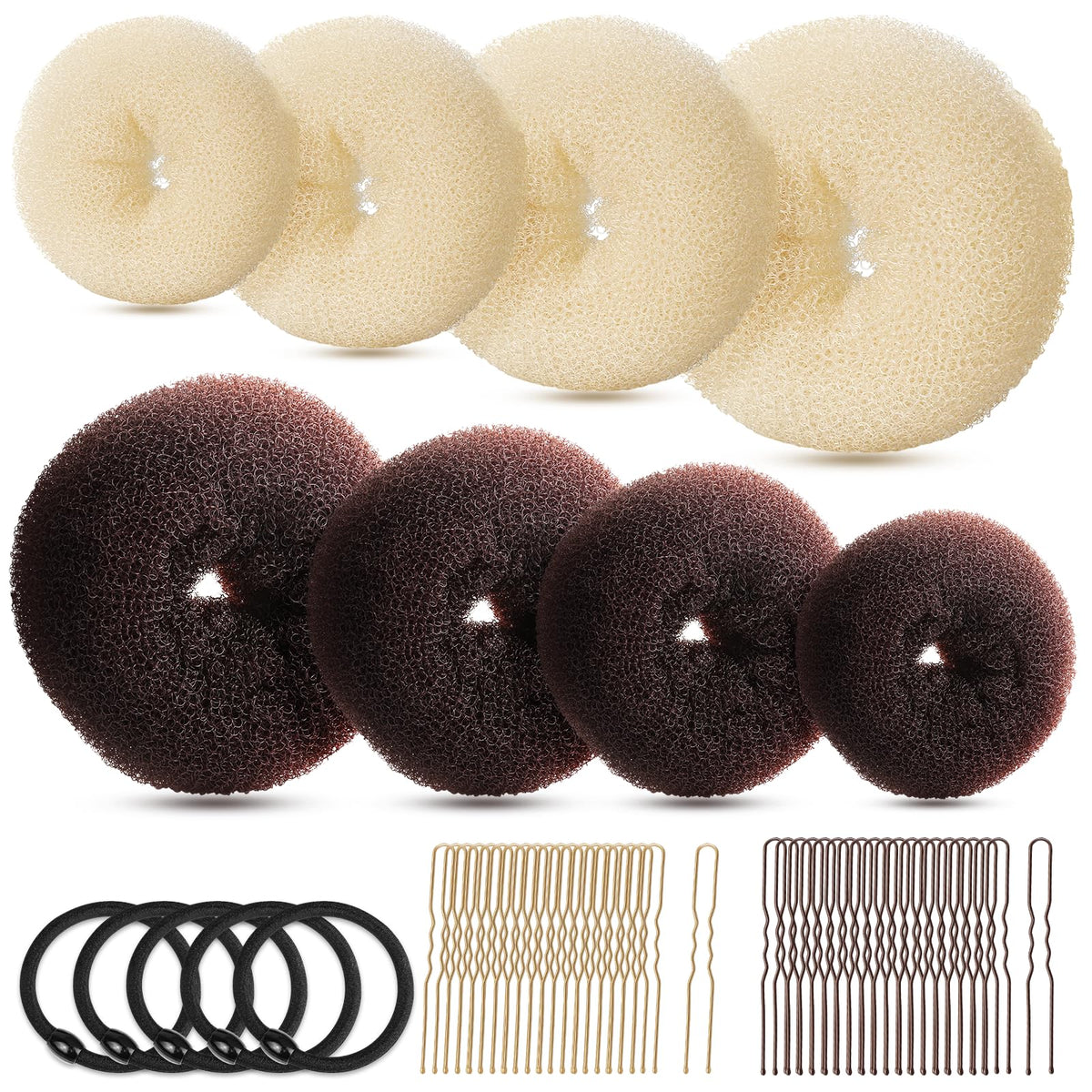 Fandamei: molde donut extragrande para moño estable y duradero.