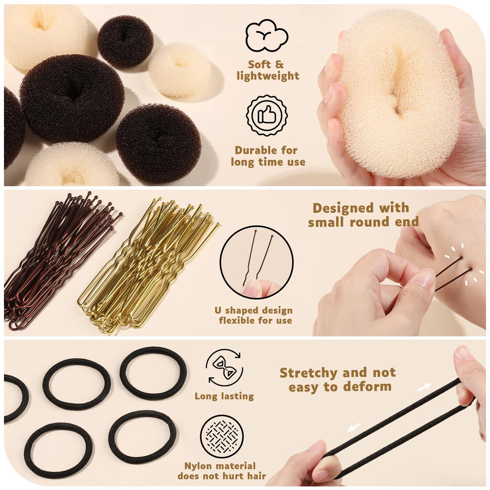 Fandamei: molde donut mediano para moños versátiles y ajustados.