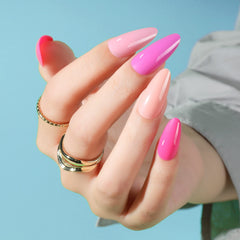Fandamei nails with glossy finish for a polished shine.