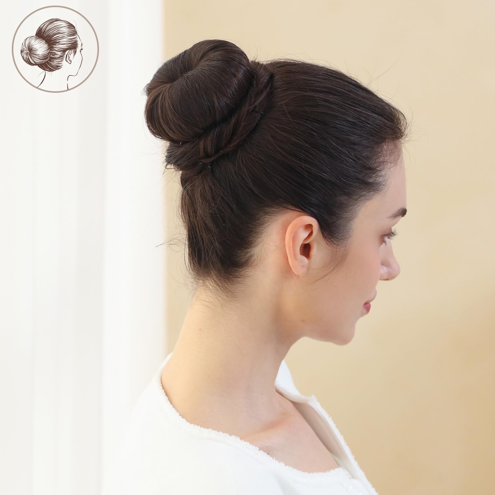 Pasador espiral FANDAMEI para cabello largo; ideal para estilos.