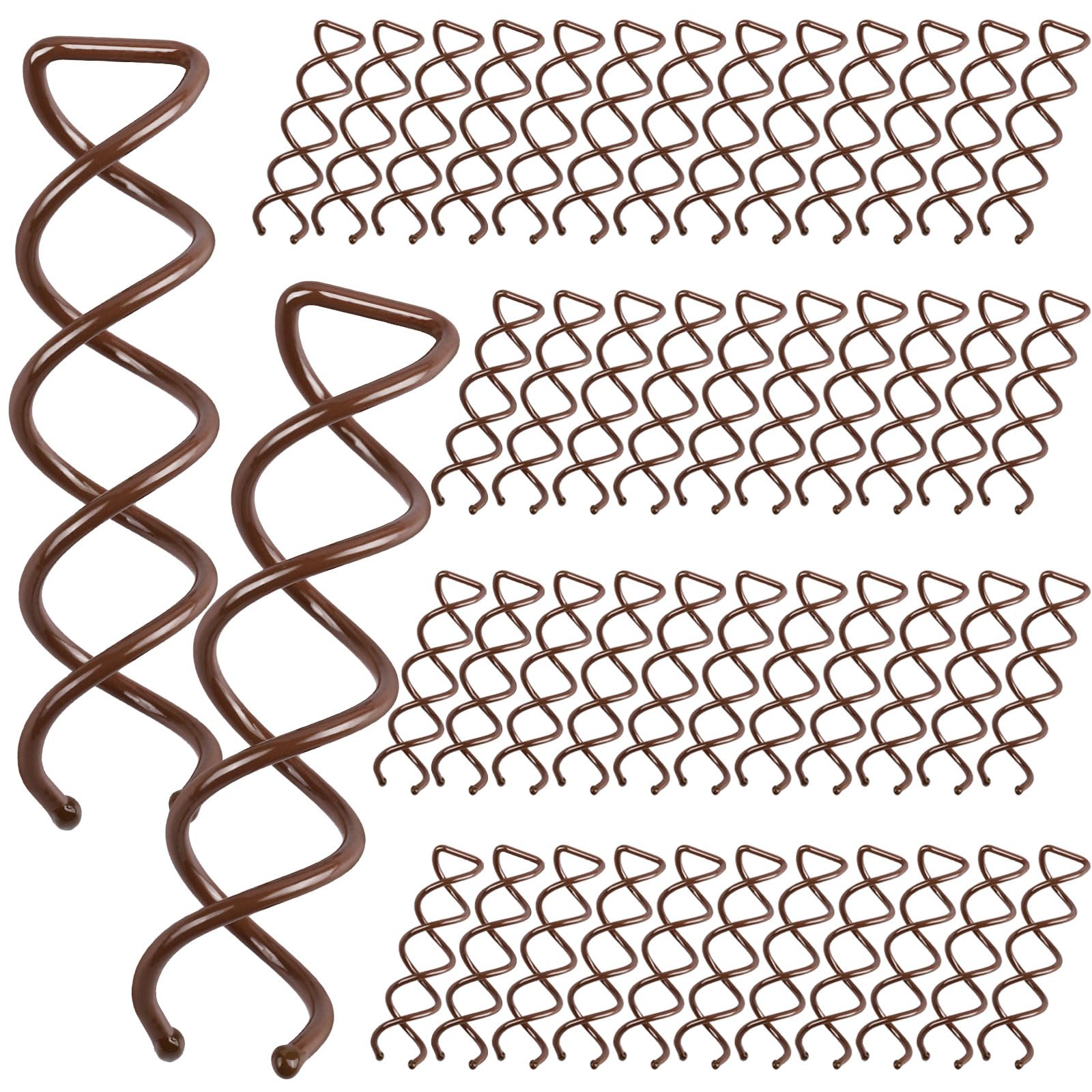 Pasador espiral FANDAMEI marrón para pelo; agarre seguro y cómodo.