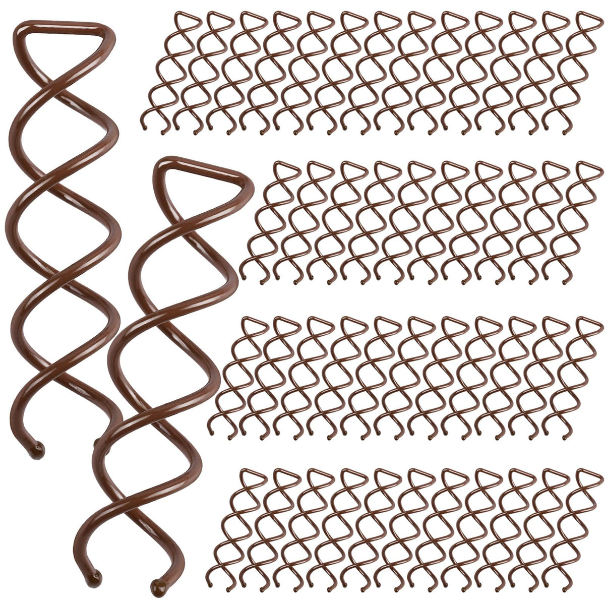 Pasador espiral FANDAMEI marrón para pelo; agarre seguro y cómodo.