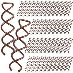 Pasador espiral FANDAMEI marrón para pelo; agarre seguro y cómodo.