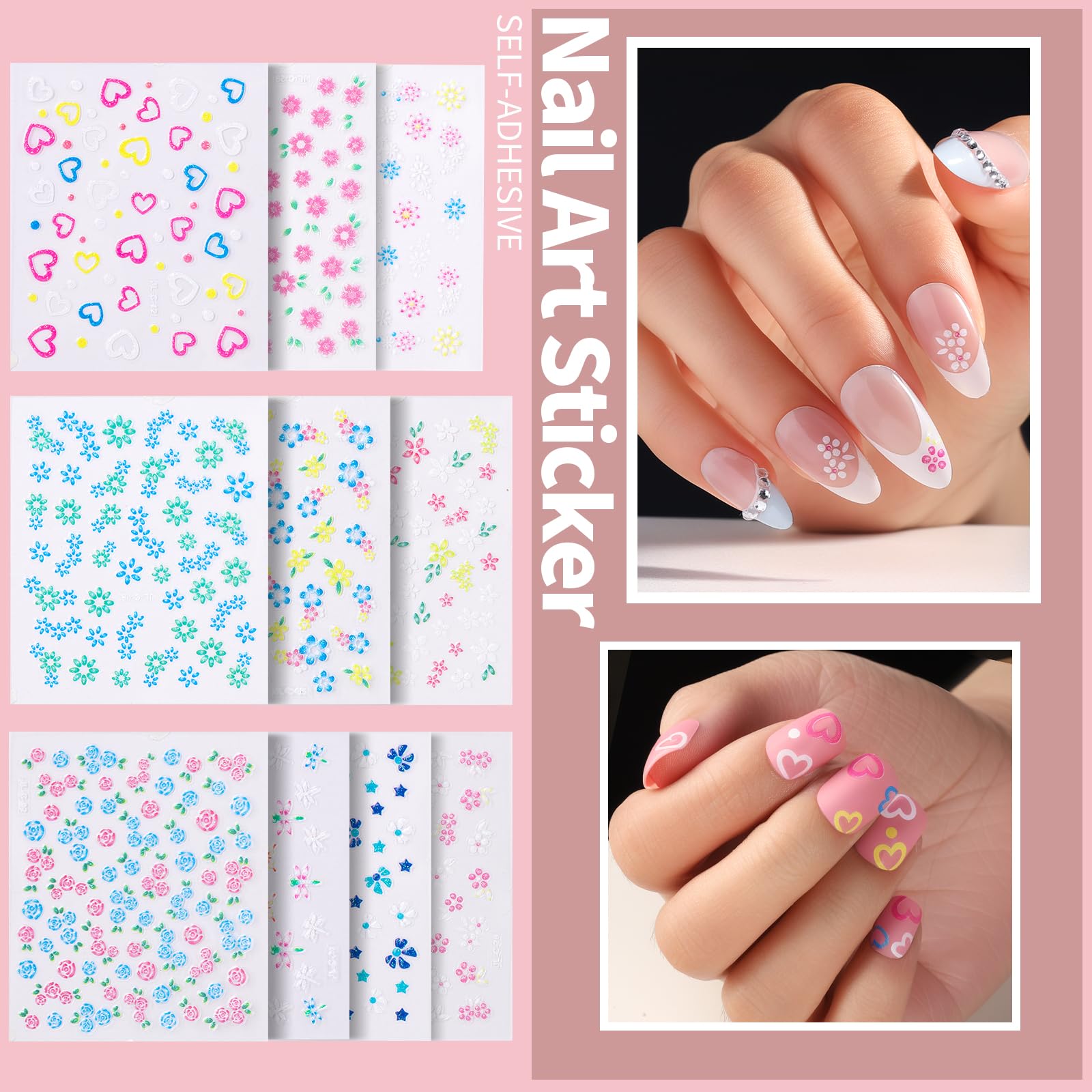 Perlas naturales Fandamei para uñas, ideales para acentos elegantes y combinaciones.