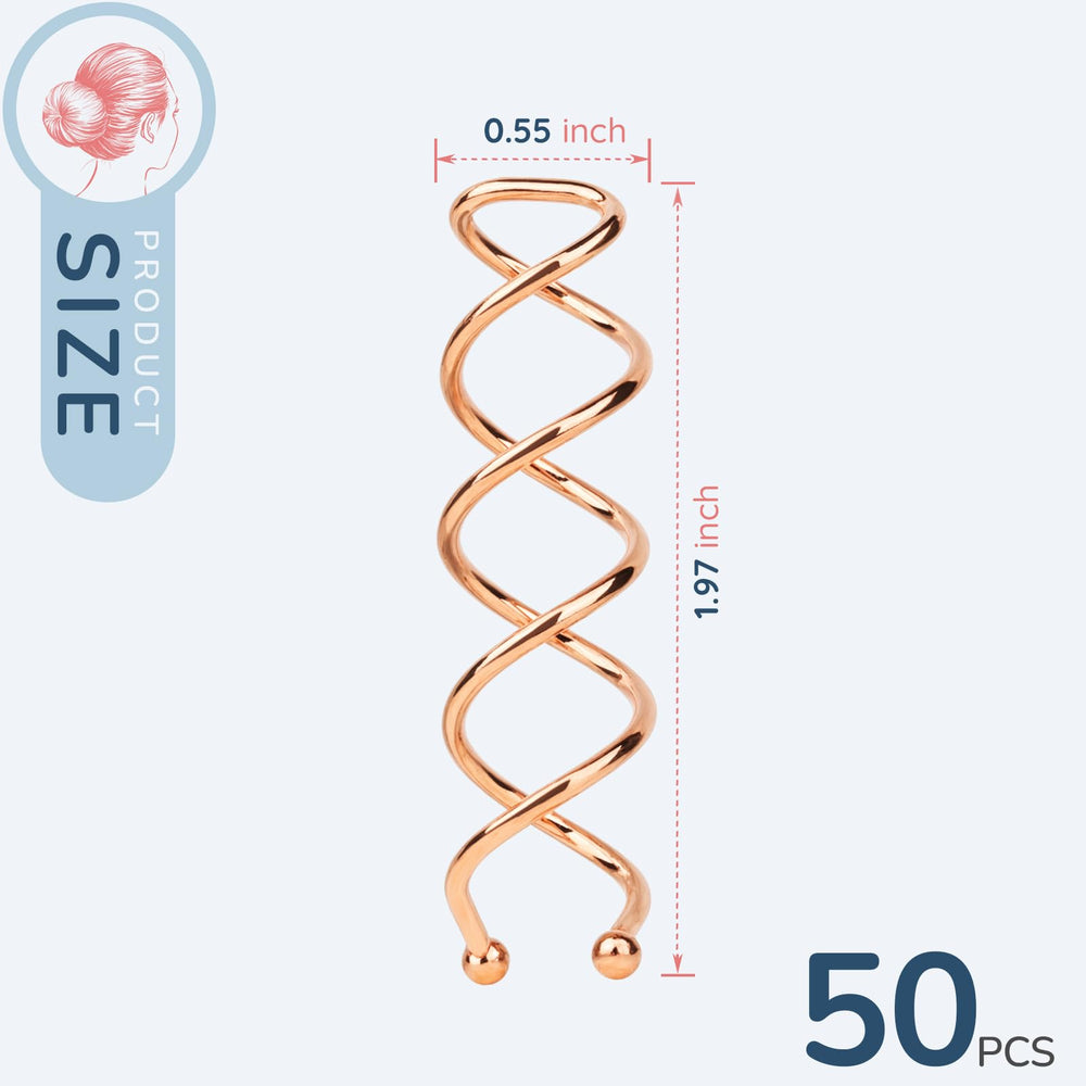 Pin espiral Fandamei para moño, fijación rápida y elegante.